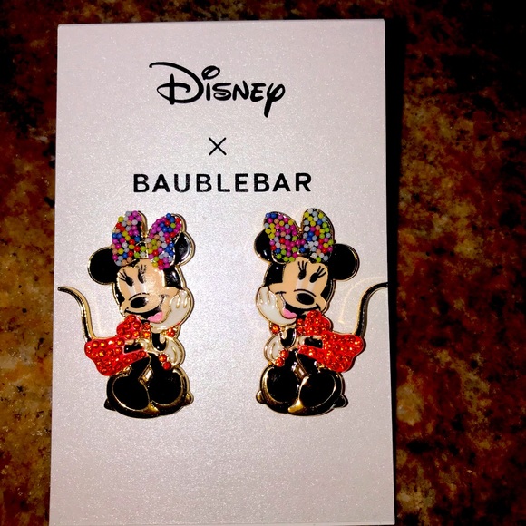 Disney baublebar Minnie Mouse Orange Rhinestone Stud earrings